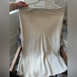 Rachel Zoe silk champagne slip skirt